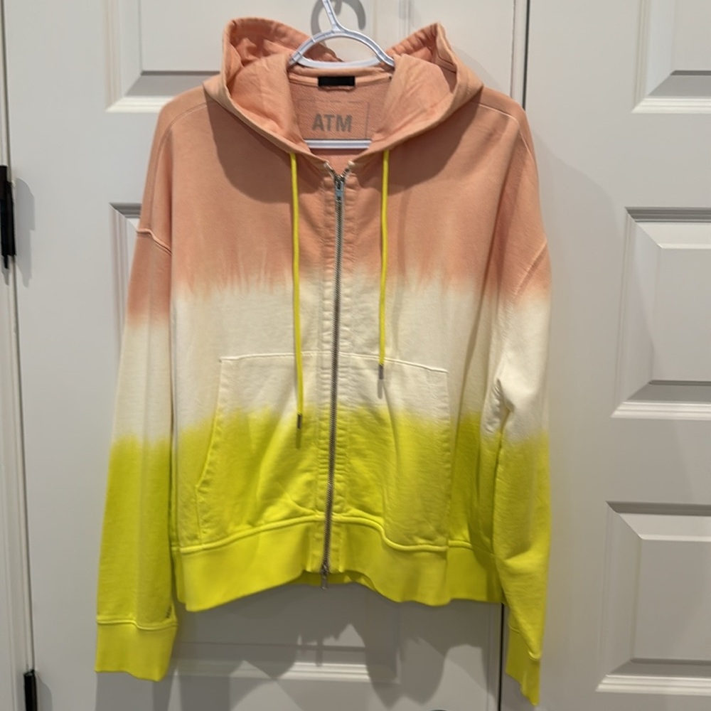 NWOT ATM Anthony Thomas Melillo Hoodie Sweatshirt Jacket Tie-Dye. XS/S